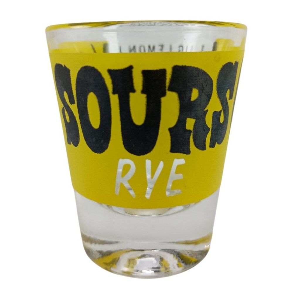 Sours Rye Recipe Shot Glass Vintage